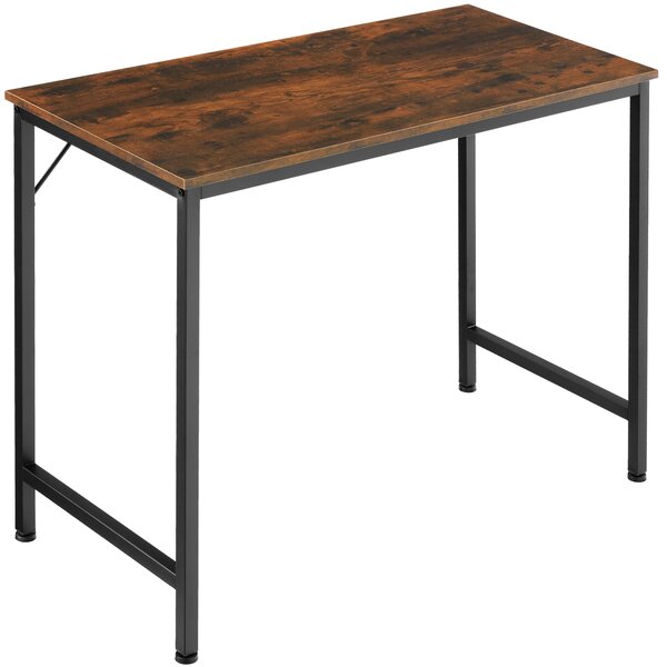 Tectake 404457 scrivania jenkins - legno industriale scuro, rustico, 80 cm