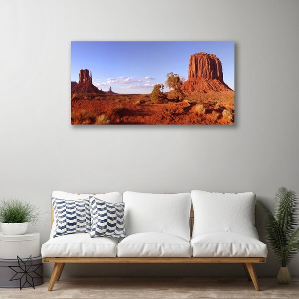 Quadro su tela Paesaggio di sabbia del deserto 100x50 cm