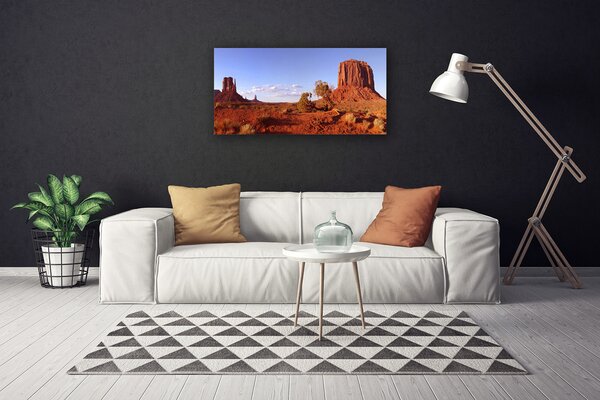 Quadro su tela Paesaggio di sabbia del deserto 100x50 cm