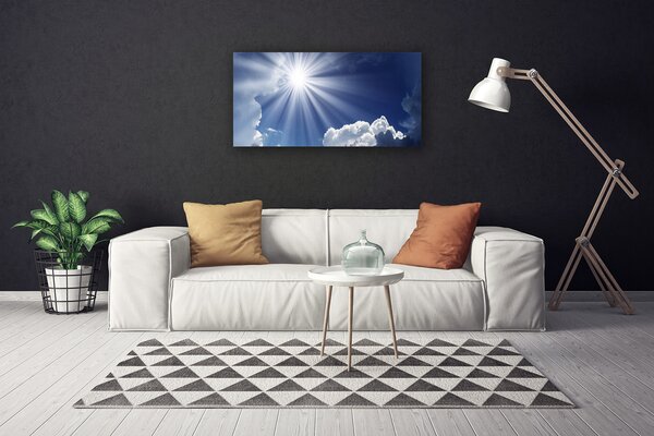 Stampa quadro su tela Il paesaggio del sole 100x50 cm