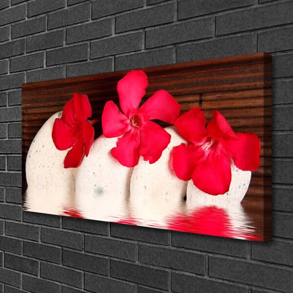 Quadro su tela Fiori di pietre rosse 100x50 cm