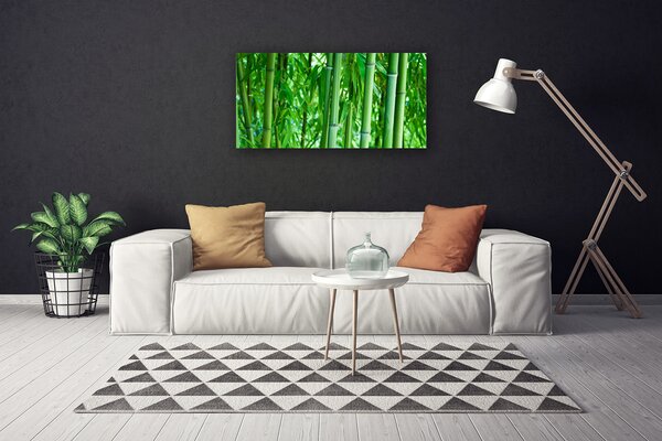 Quadro su tela Stelo di piante di bambù 100x50 cm