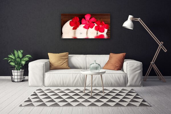 Quadro su tela Fiori di pietre rosse 100x50 cm