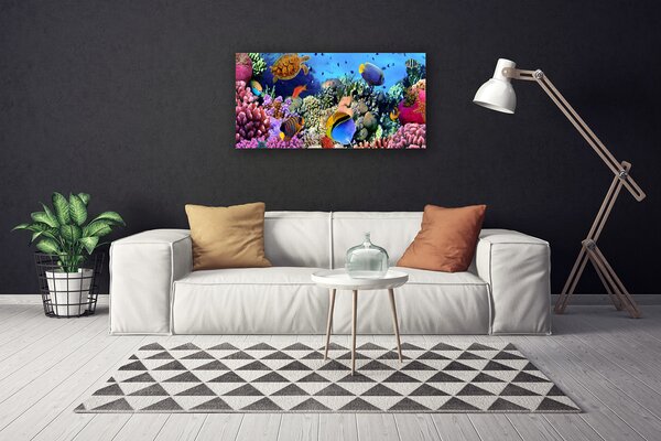 Quadro stampa su tela Natura della barriera corallina 100x50 cm