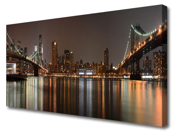Quadro su tela Architettura della città dei ponti 100x50 cm