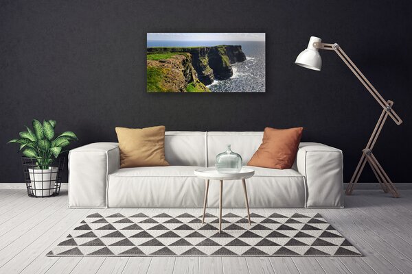 Quadro su tela Paesaggio marino roccioso 100x50 cm