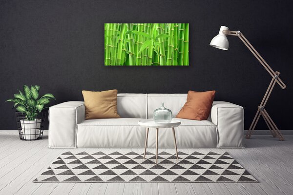 Quadro su tela Stelo della pianta del fiore di bambù 100x50 cm
