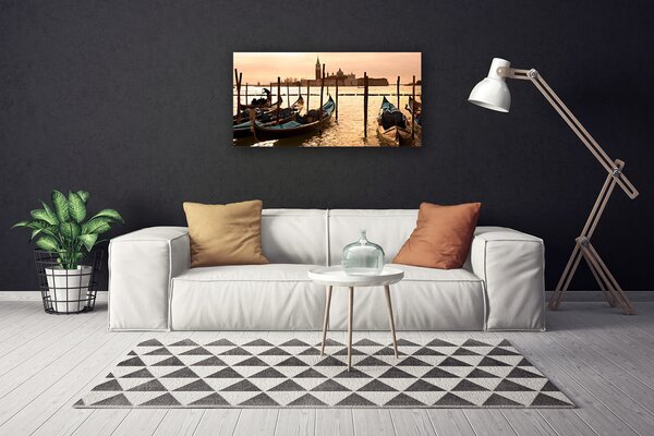 Quadro su tela Paesaggio marino in barca 100x50 cm