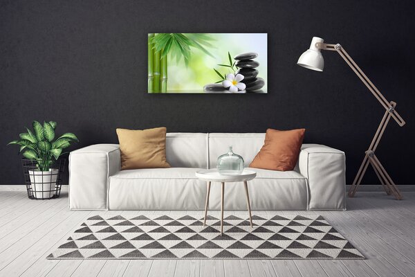 Stampa quadro su tela Stelo della pianta del fiore di bambù 100x50 cm