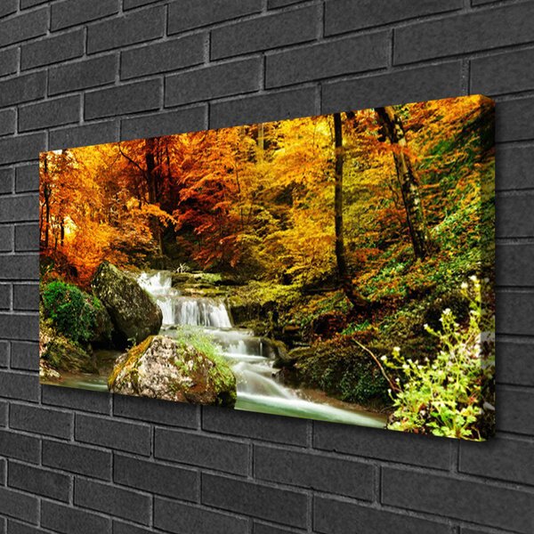 Quadro su tela Cascata della foresta naturale 100x50 cm