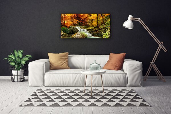 Quadro su tela Cascata della foresta naturale 100x50 cm