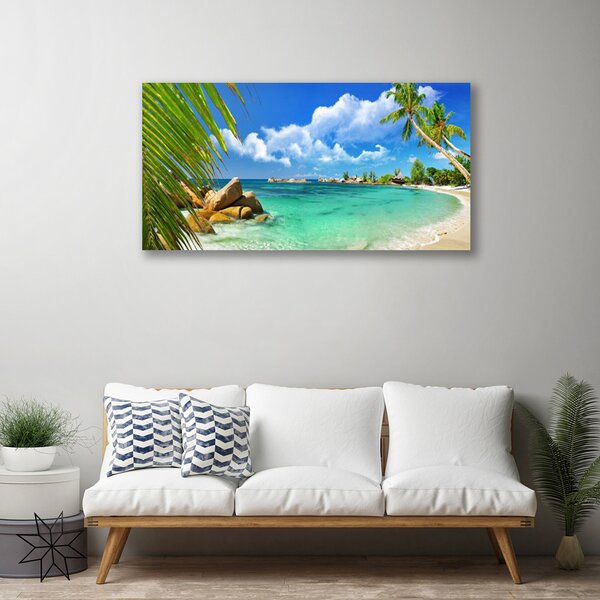 Quadro su tela Paesaggio marino 100x50 cm
