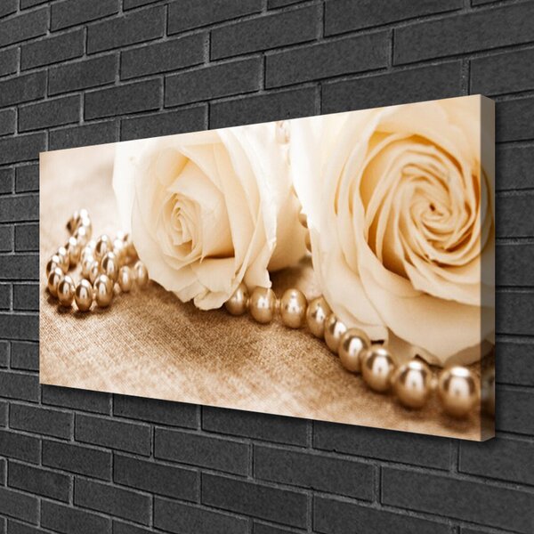 Quadro su tela Rose, fiori, piante 100x50 cm