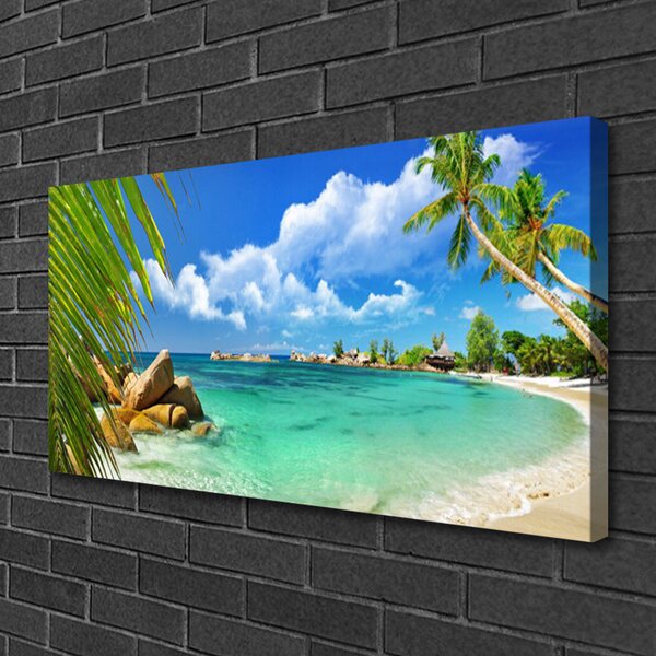 Quadro su tela Paesaggio marino 100x50 cm