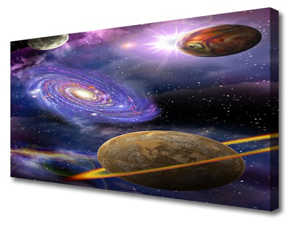 Quadro su tela Pianeta Universo 100x50 cm