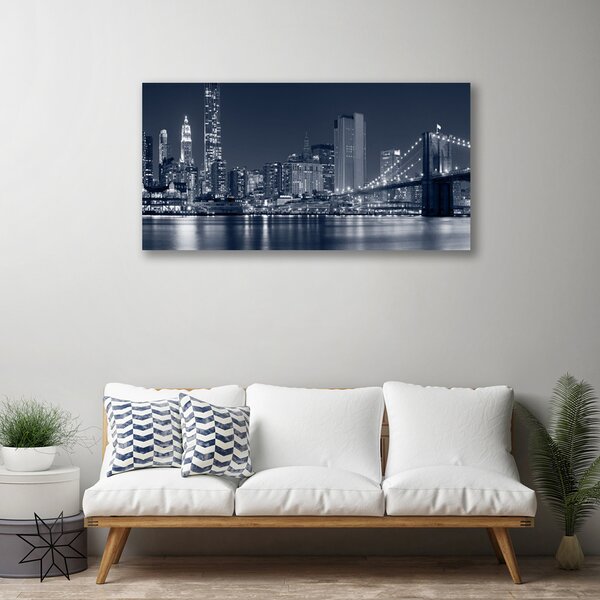 Quadro su tela Architettura del ponte della città 100x50 cm