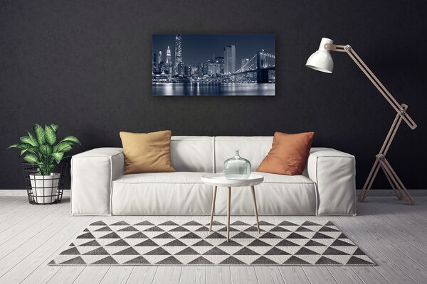 Quadro su tela Architettura del ponte della città 100x50 cm