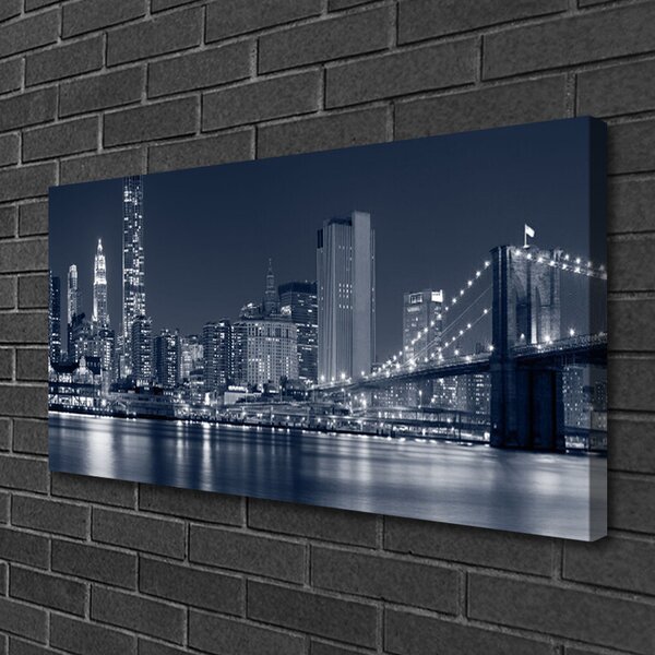 Quadro su tela Architettura del ponte della città 100x50 cm