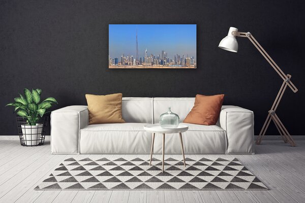 Quadro su tela Case di città 100x50 cm