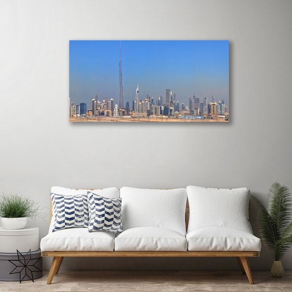 Quadro su tela Case di città 100x50 cm