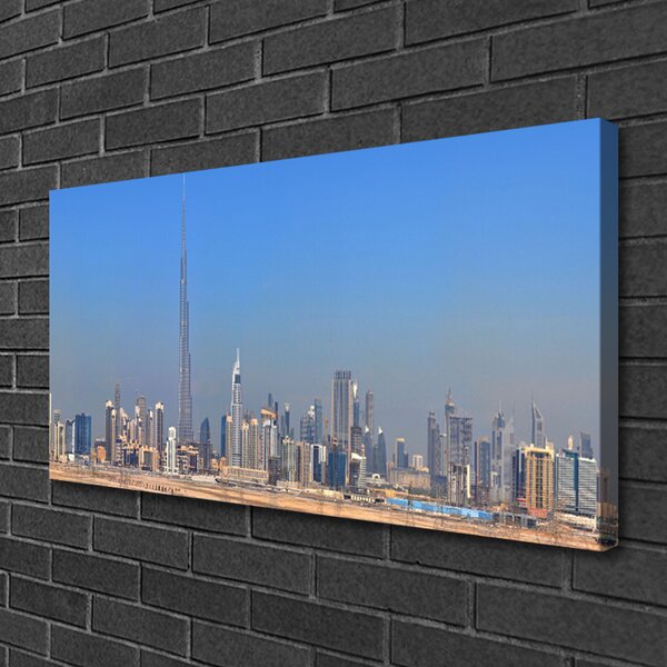 Quadro su tela Case di città 100x50 cm