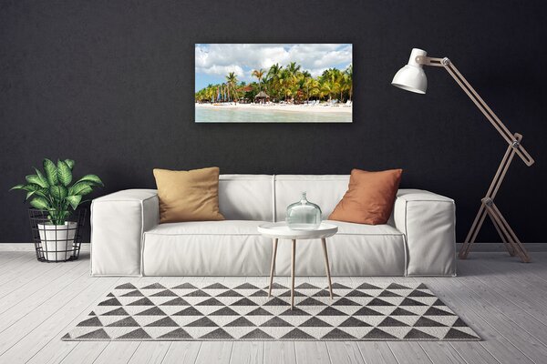 Quadro su tela Paesaggio delle palme della spiaggia 100x50 cm