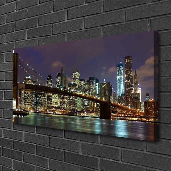 Quadro su tela Architettura del ponte della città 100x50 cm
