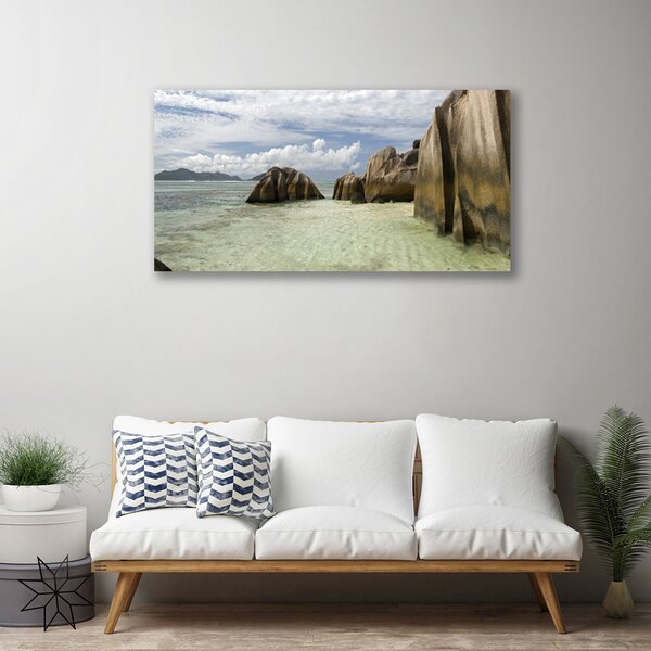 Quadro su tela Paesaggio roccioso 100x50 cm