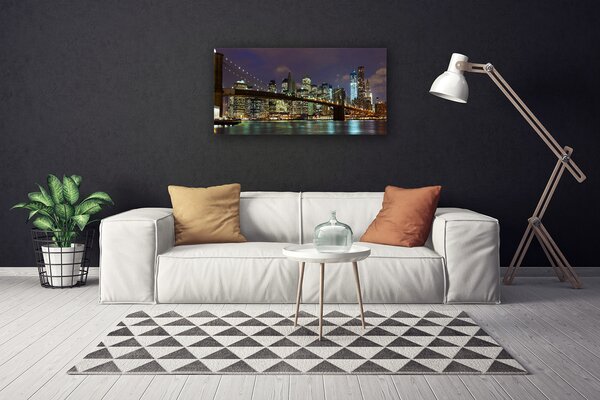 Quadro su tela Architettura del ponte della città 100x50 cm