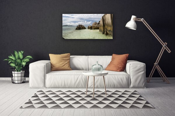 Quadro su tela Paesaggio roccioso 100x50 cm