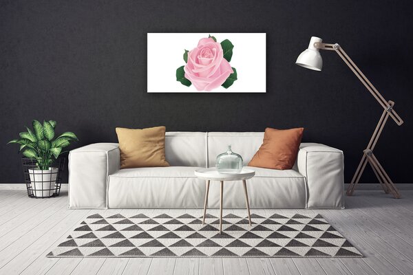 Quadro stampa su tela Natura della pianta del fiore della rosa 100x50 cm