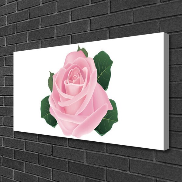 Quadro stampa su tela Natura della pianta del fiore della rosa 100x50 cm