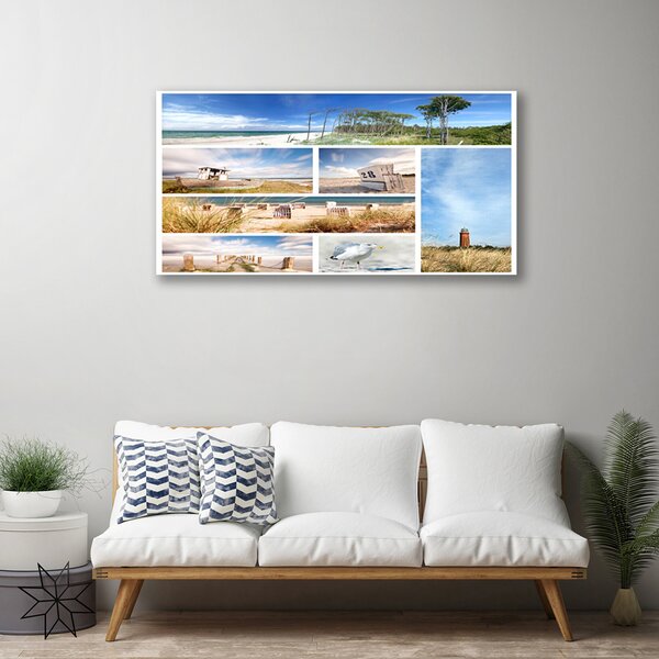 Quadro su tela Paesaggio marino 100x50 cm