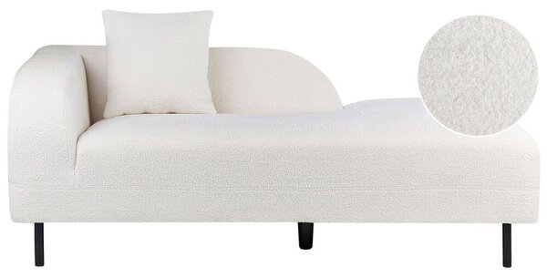 Chaise longue Retrò Velluto Bianco in stile Minimal moderno minimalista Beliani