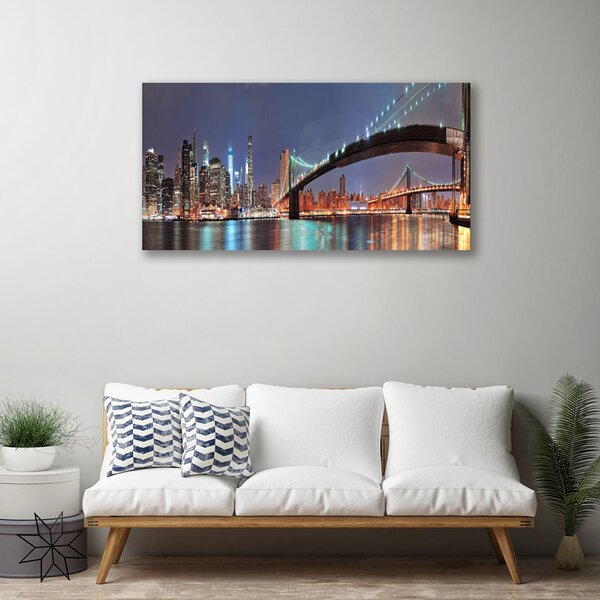 Quadro su tela Architettura del ponte della città 100x50 cm