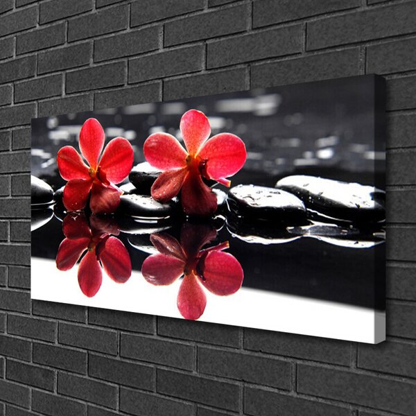 Quadro stampa su tela Pianta di pietre di fiori 100x50 cm