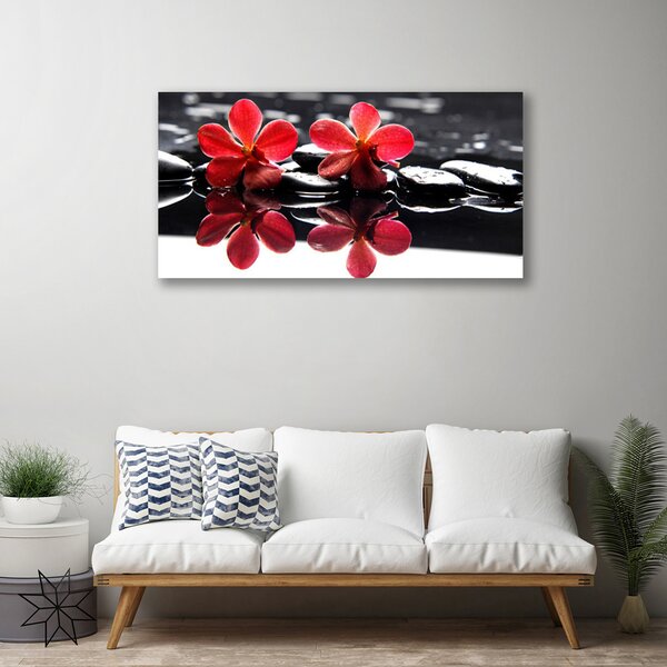 Quadro stampa su tela Pianta di pietre di fiori 100x50 cm