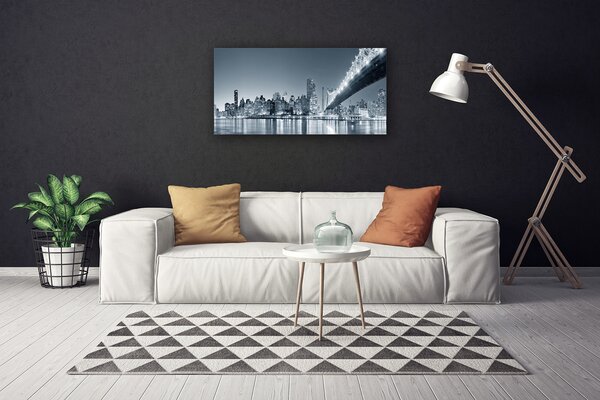 Quadro su tela Architettura del ponte della città 100x50 cm