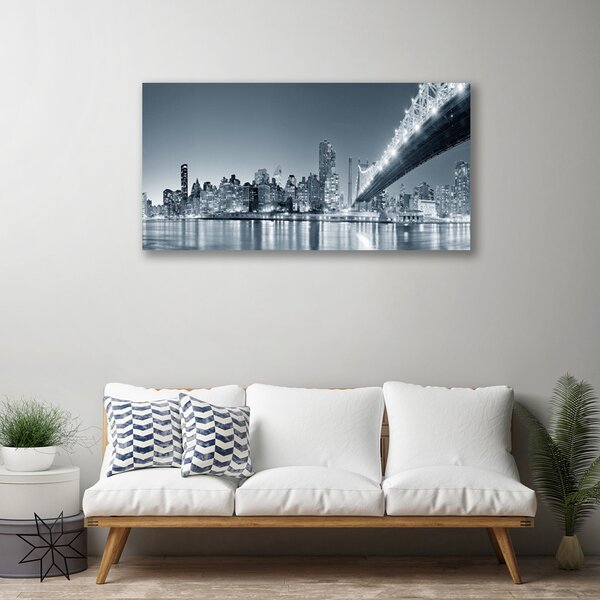 Quadro su tela Architettura del ponte della città 100x50 cm