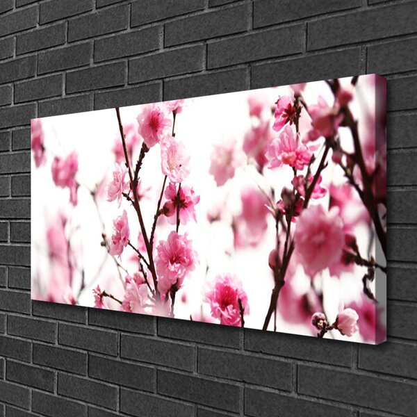 Quadro su tela Rami Fiori Pianta 100x50 cm