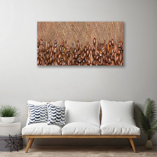 Quadro su tela Cucina in chicchi di caffè 100x50 cm