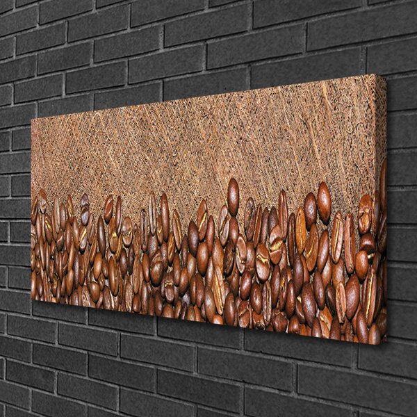 Quadro su tela Cucina in chicchi di caffè 100x50 cm