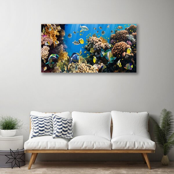 Quadro su tela Natura della barriera corallina 100x50 cm