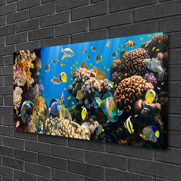 Quadro su tela Natura della barriera corallina 100x50 cm