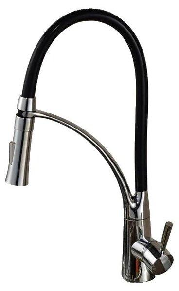 Rubinetto da cucina, doccetta estraibile, design monocomando, cromato