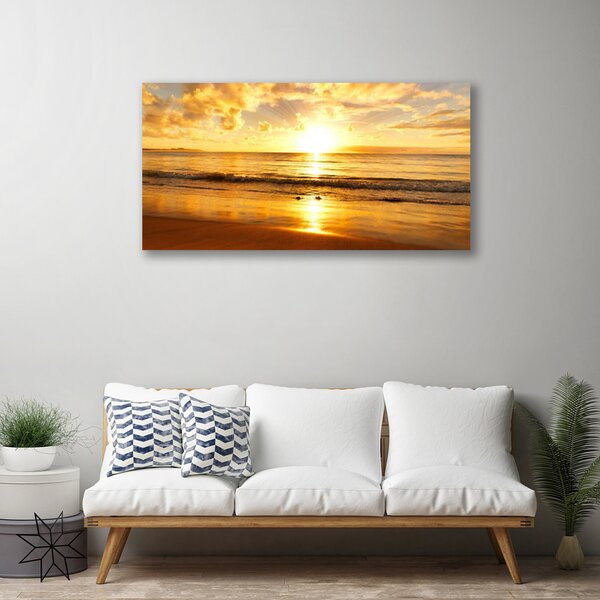 Quadro su tela Mare, sole, paesaggio 100x50 cm