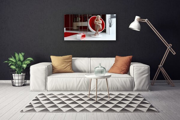 Quadro su tela Stanza della donna nuda 100x50 cm