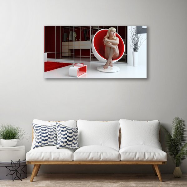 Quadro su tela Stanza della donna nuda 100x50 cm