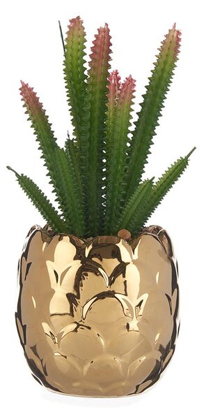 Pianta finta Dorato Cactus Ceramica Plastica (8 x 20 x 8 cm)