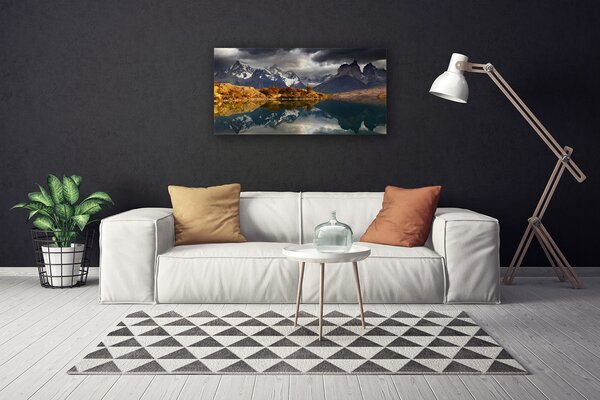 Quadro su tela Paesaggio del lago di montagna 100x50 cm